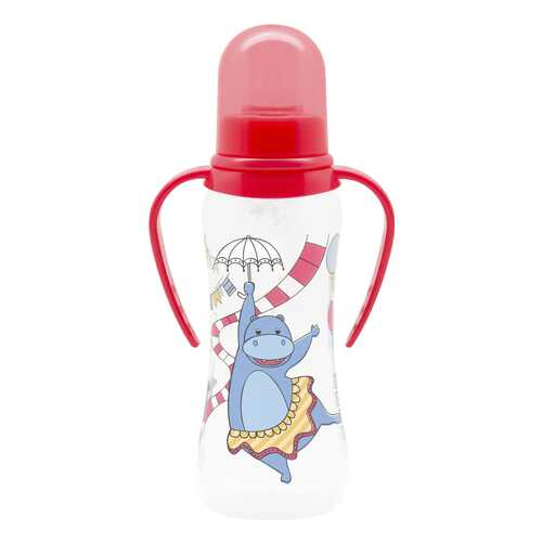 Бутылочка для кормления Lubby Just Lubby с молочной соской, с ручками 250 мл в Дети